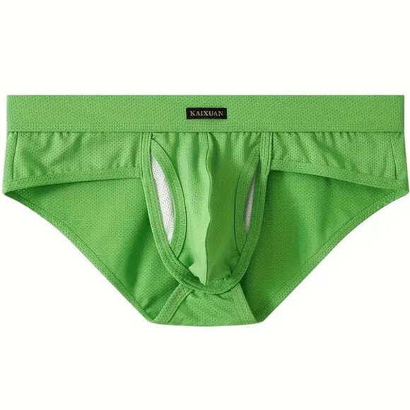 Breathable Mesh Triangle Briefs with Dual Openings And a Separate Pouch Medium - Picture 2 of 4